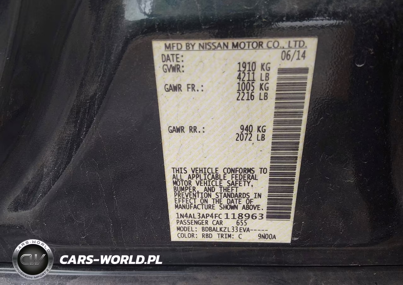 2015 Nissan Altima 2.5 Sv VIN:1N4AL3AP4FC118963 - 9