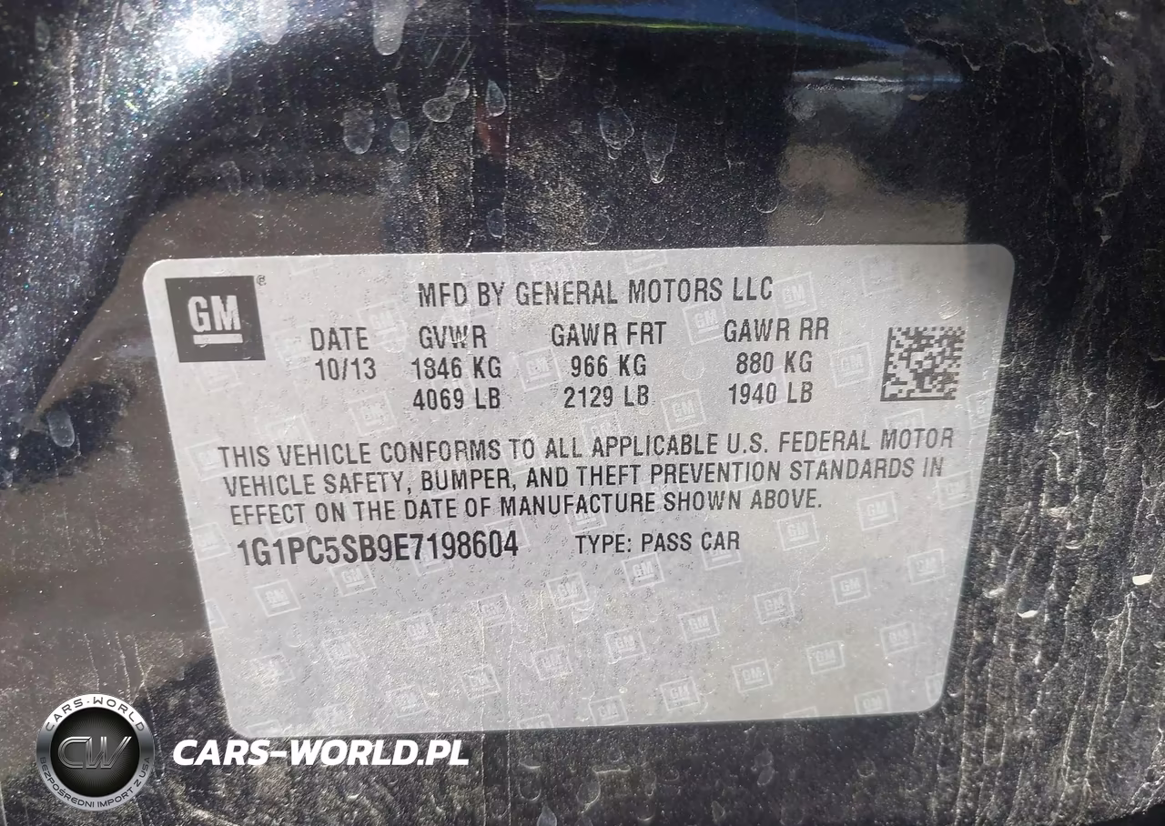 2014 Chevrolet Cruze 1Lt Auto VIN:1G1PC5SB9E7198604 - 9