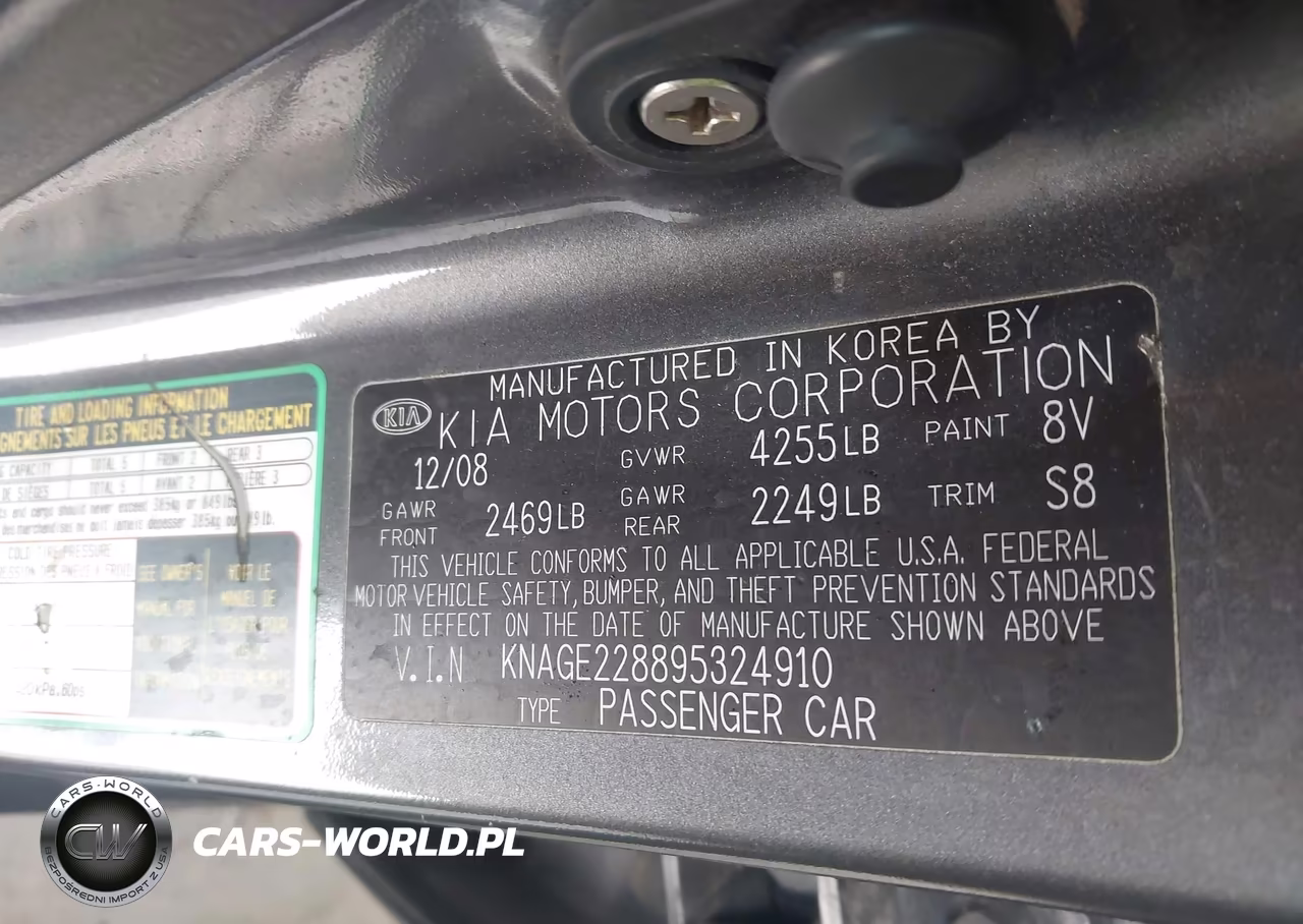 2009 Kia Optima Lx VIN:KNAGE228895324910 - 9