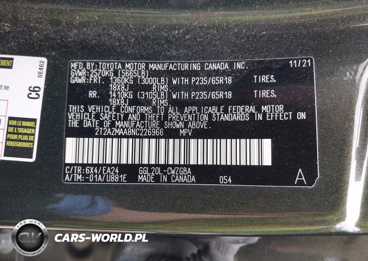 2022 Lexus Rx 350 VIN:2T2AZMAA8NC226966 - 9