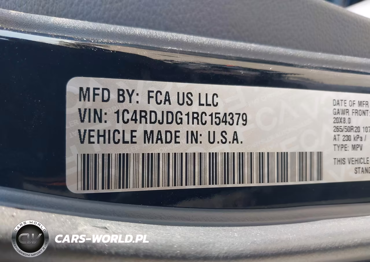 2024 Dodge Durango Gt Plus Awd VIN:1C4RDJDG1RC154379 - 9