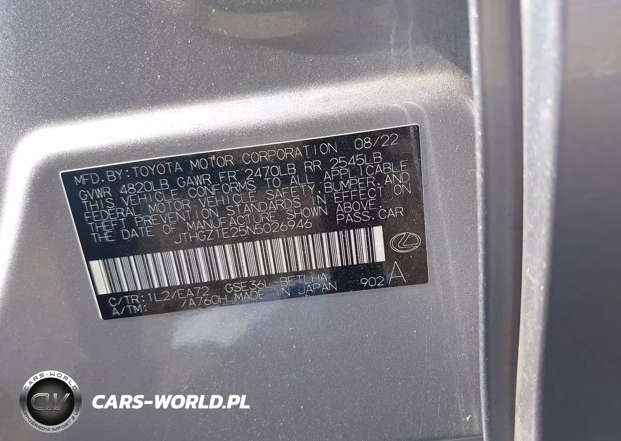 2022 Lexus Is 350 F Sport VIN:JTHGZ1E25N5026946 - 9