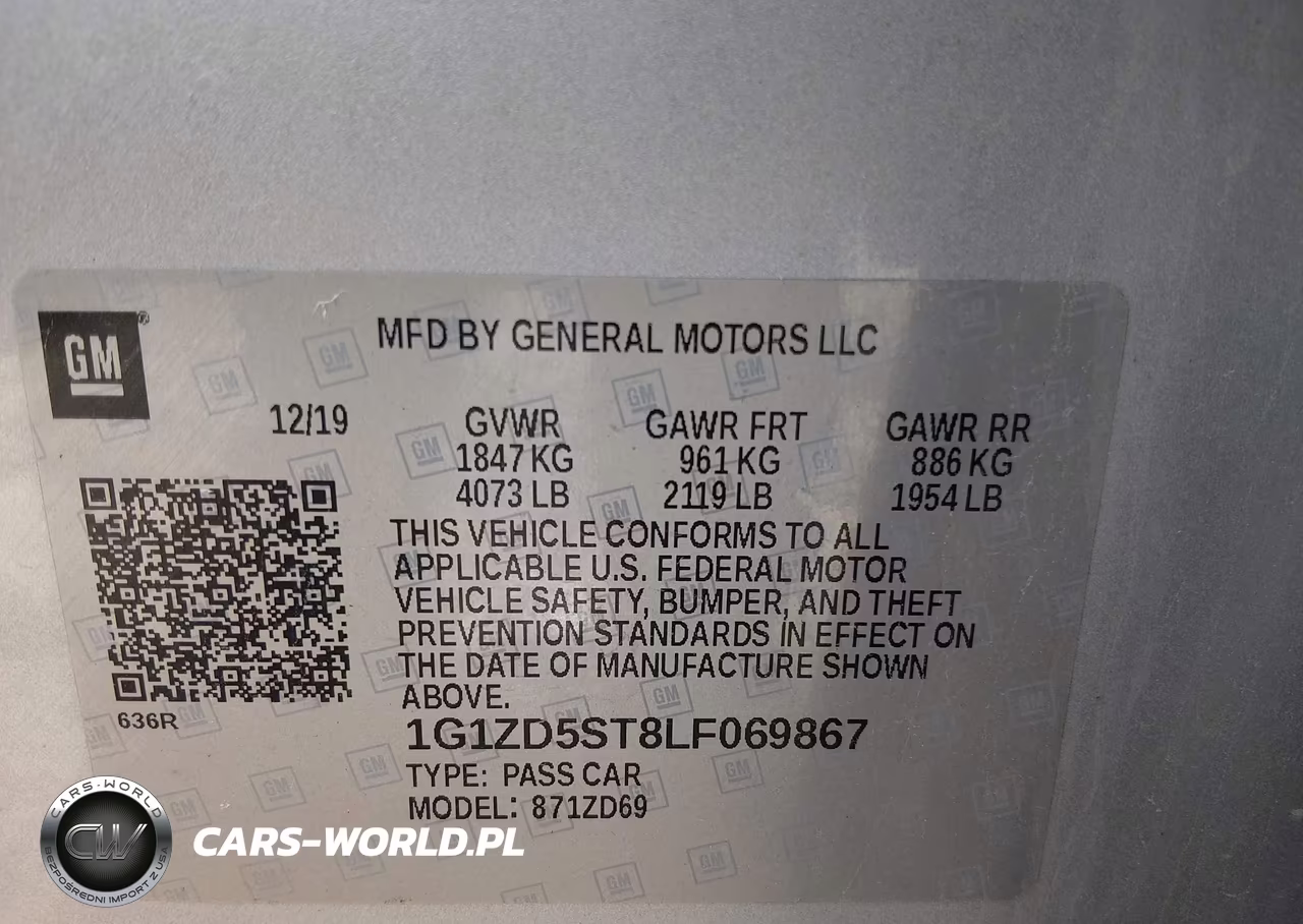2020 Chevrolet Malibu Fwd Lt VIN:1G1ZD5ST8LF069867 - 9