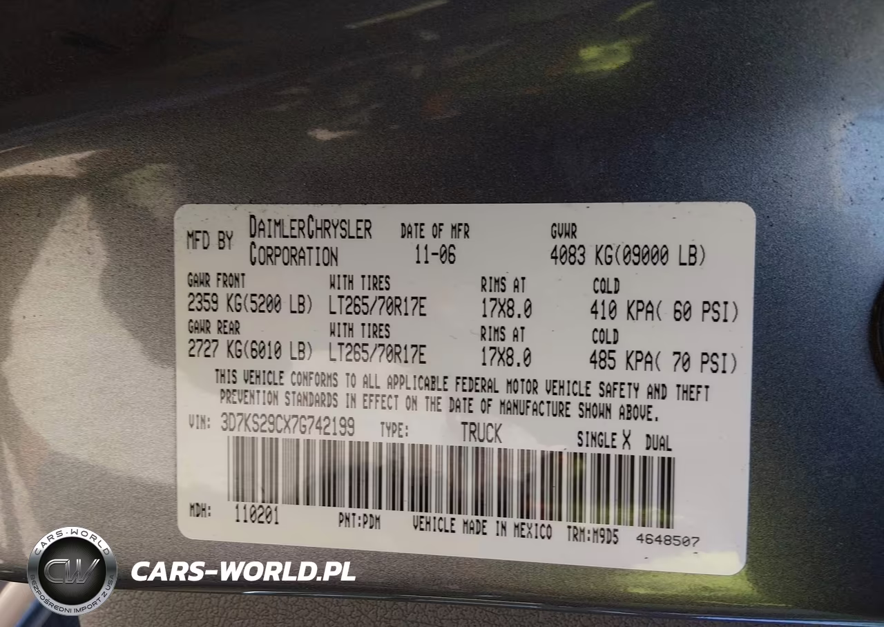 2007 Dodge Ram 2500 Slt VIN:3D7KS29CX7G742199 - 9