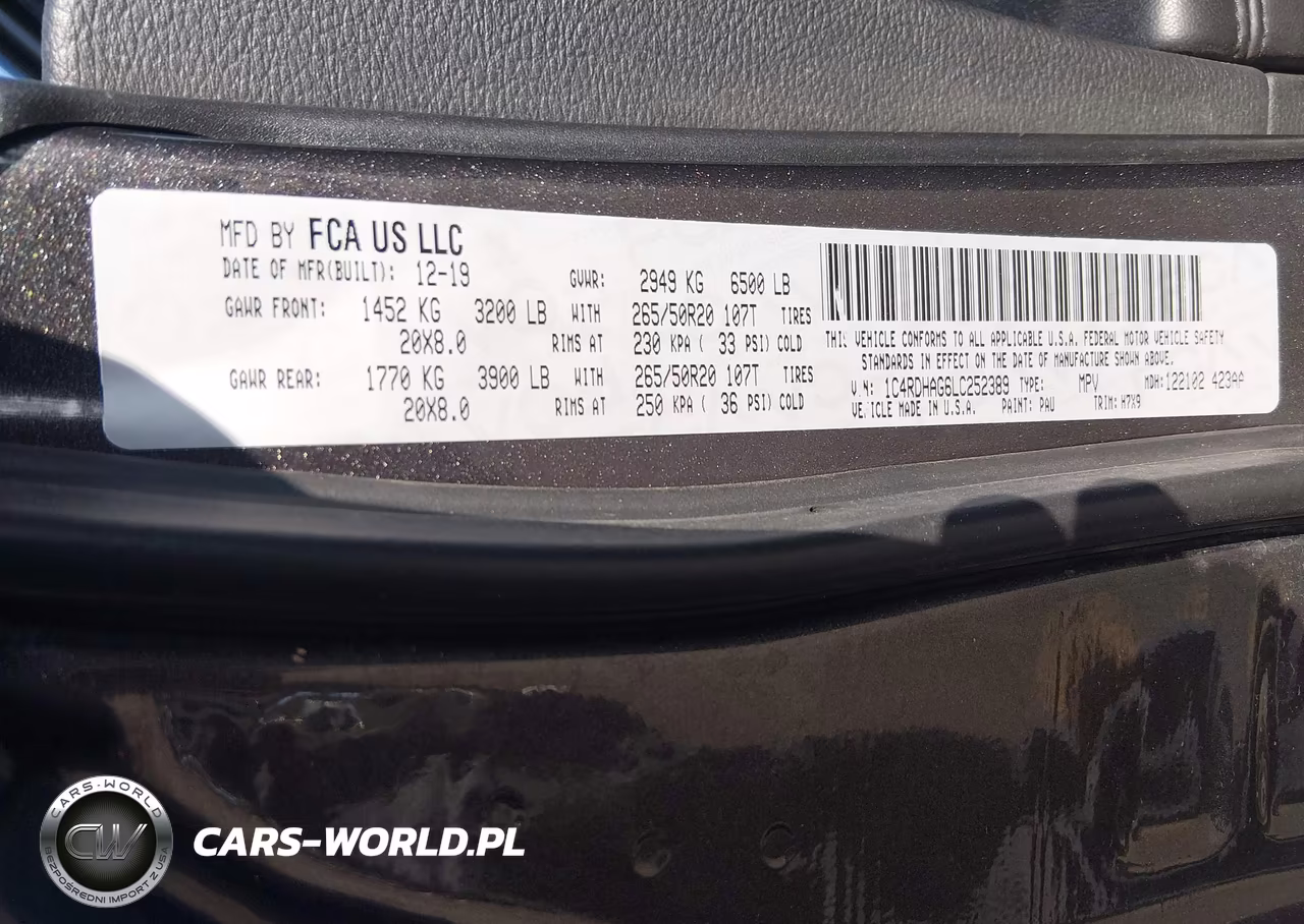 2020 Dodge Durango Sxt Plus Rwd VIN:1C4RDHAG6LC252389 - 9