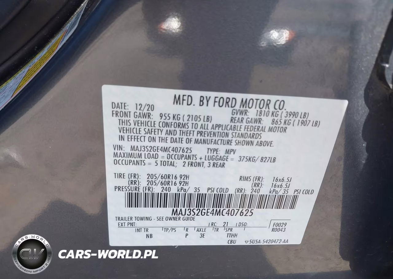 2021 Ford Ecosport Se VIN:MAJ3S2GE4MC407625 - 9