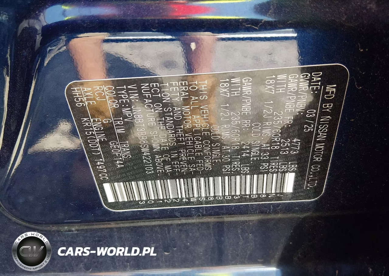 2025 Nissan Rogue Sv Intelligent Awd VIN:JN8BT3BB8SW422103 - 9