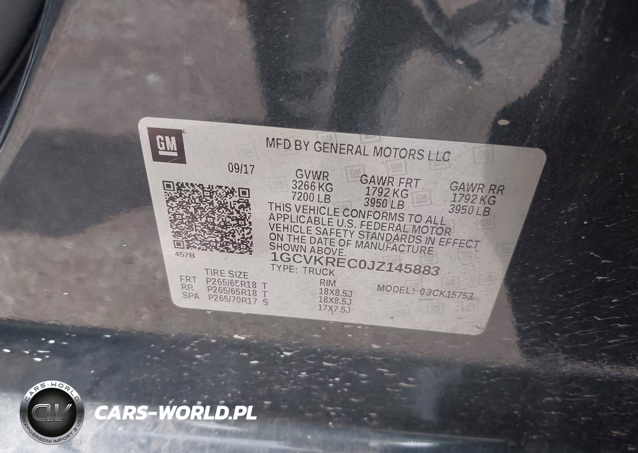 2018 Chevrolet Silverado 1500 2Lt VIN:1GCVKREC0JZ145883 - 9