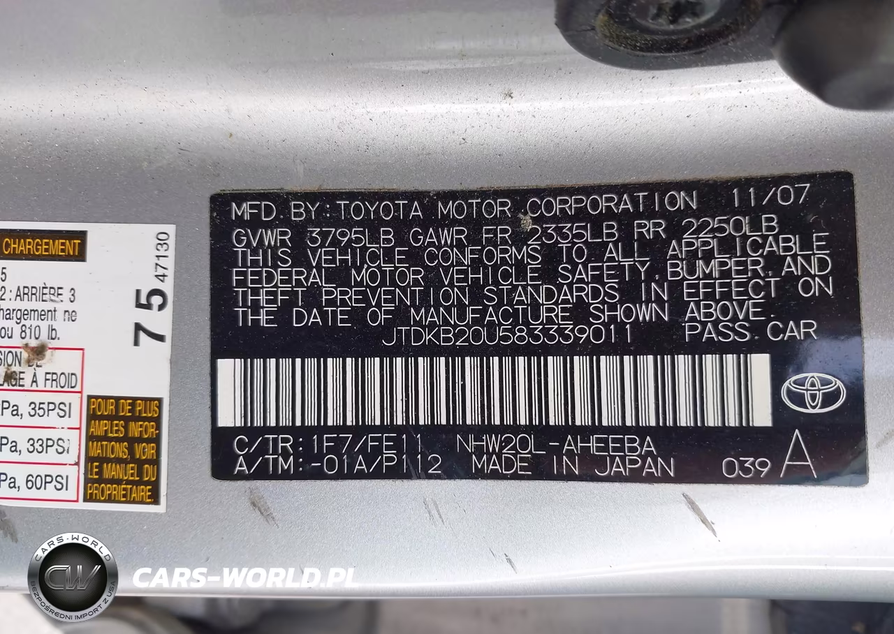 2008 Toyota Prius VIN:JTDKB20U583339011 - 9