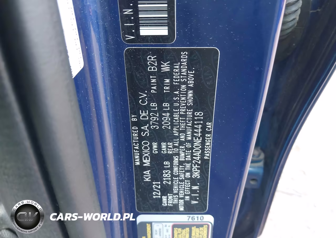 2022 Kia Forte Lxs VIN:3KPF24AD0NE444118 - 9
