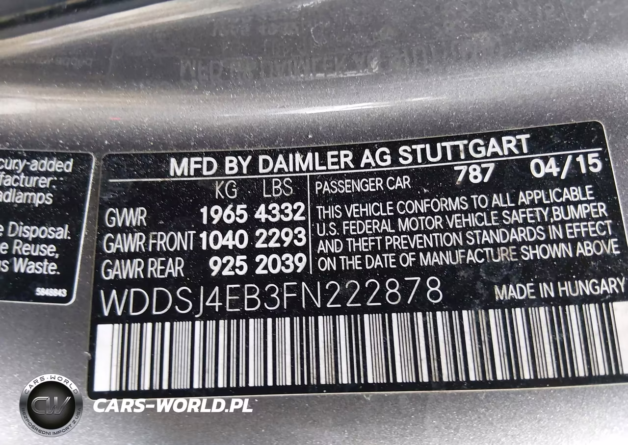 2015 Mercedes-Benz Cla 250 VIN:WDDSJ4EB3FN222878 - 9