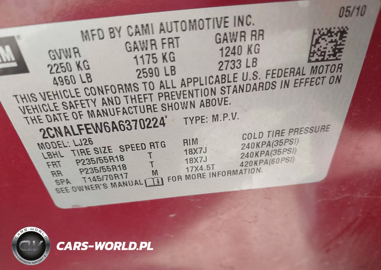 2010 Chevrolet Equinox Ltz VIN:2CNALFEW6A6370224 - 9