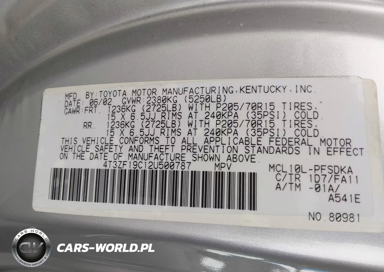 2002 Toyota Sienna Ce VIN:4T3ZF19C12U500787 - 9