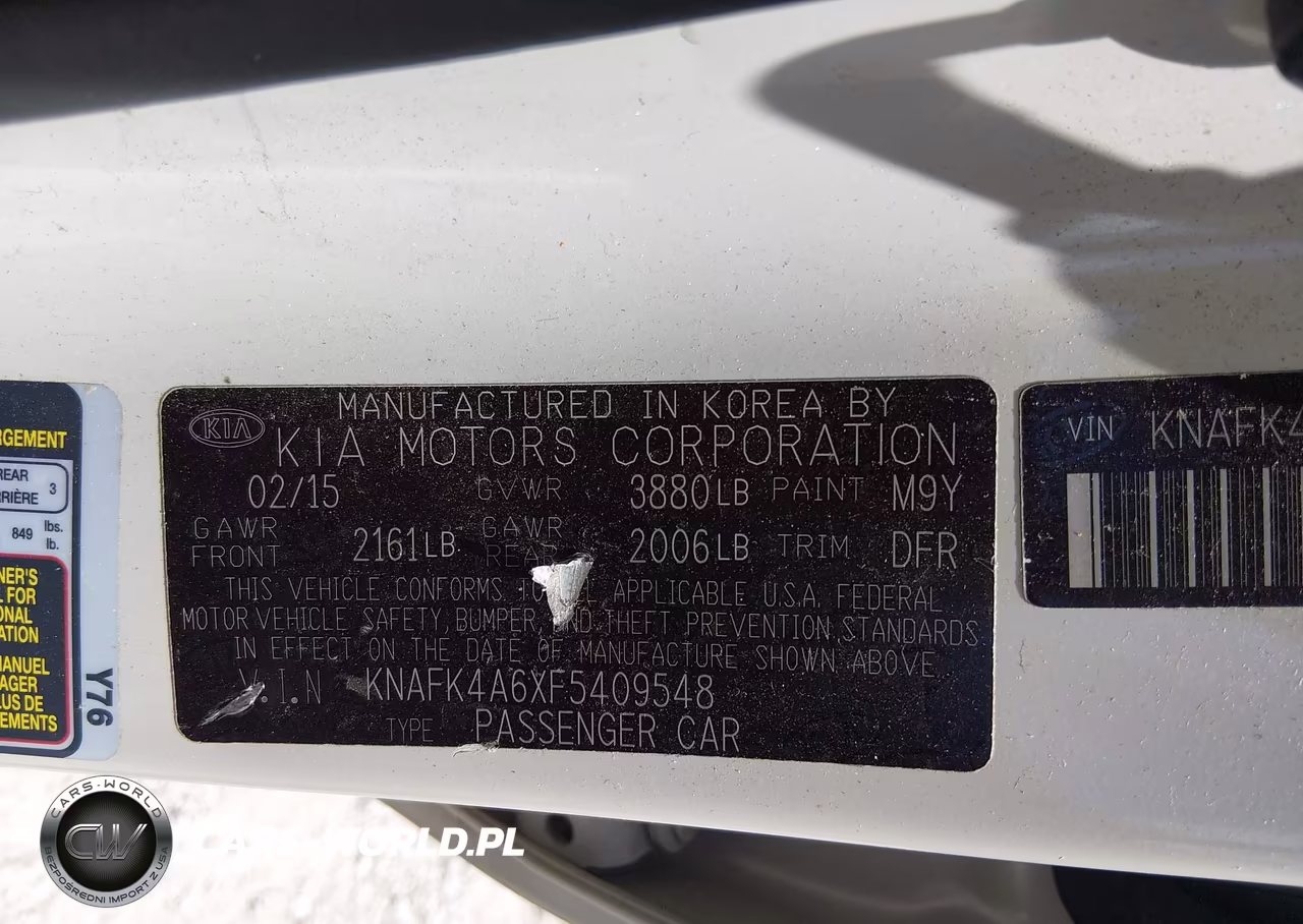 2015 Kia Forte Lx VIN:KNAFK4A6XF5409548 - 9