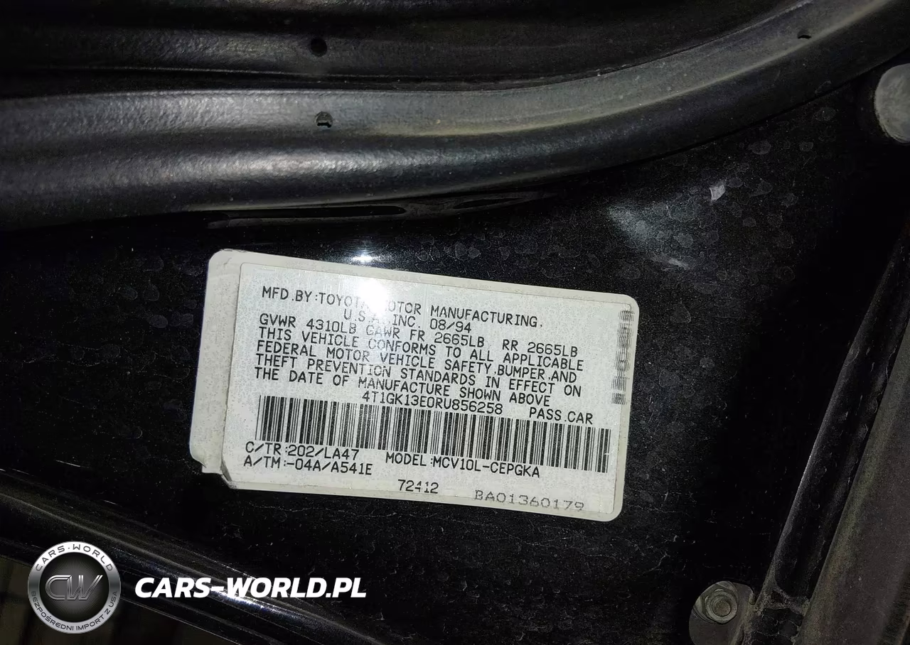 1994 Toyota Camry Xle VIN:4T1GK13E0RU856258 - 9