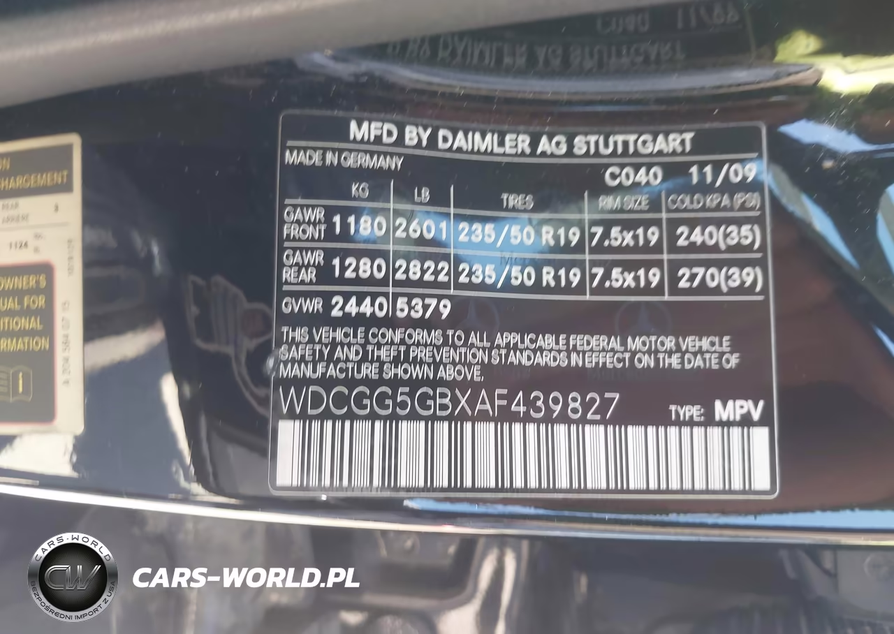 2010 Mercedes-Benz Glk 350 VIN:WDCGG5GBXAF439827 - 9