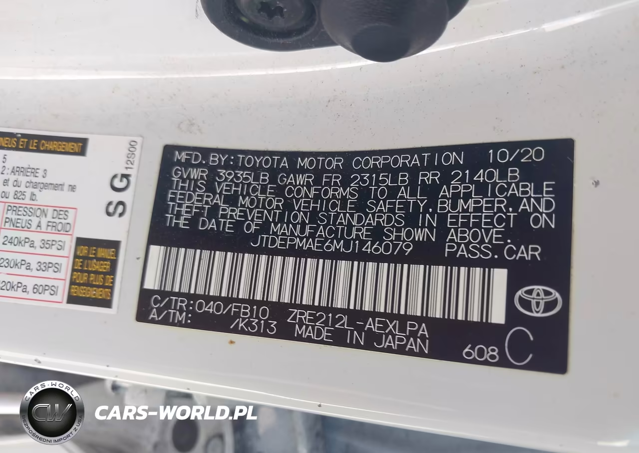 2021 Toyota Corolla Le VIN:JTDEPMAE6MJ146079 - 9