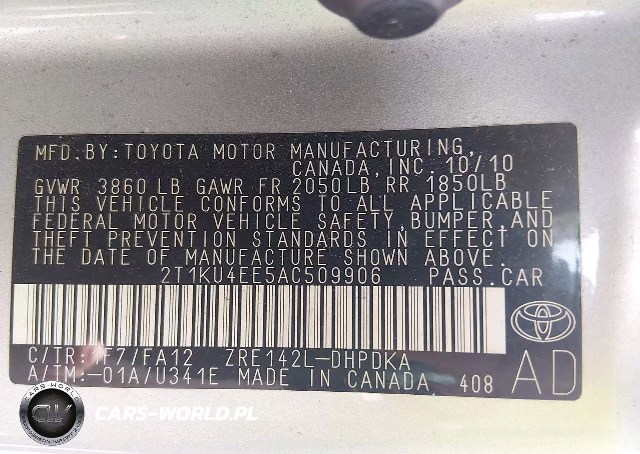 2010 Toyota Matrix VIN:2T1KU4EE5AC509906 - 9