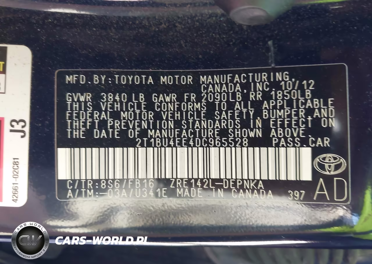2013 Toyota Corolla Le VIN:2T1BU4EE4DC965528 - 9