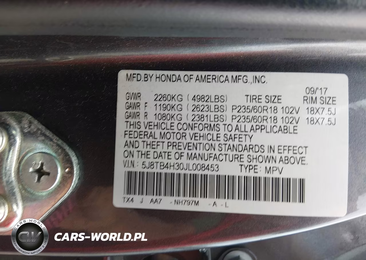 2018 Acura Rdx Acurawatch Plus Package VIN:5J8TB4H30JL008453 - 9