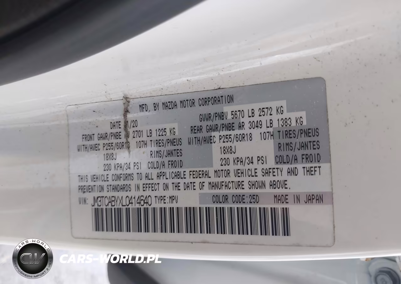 2020 Mazda Cx-9 Sport VIN:JM3TCABYXL0414640 - 9