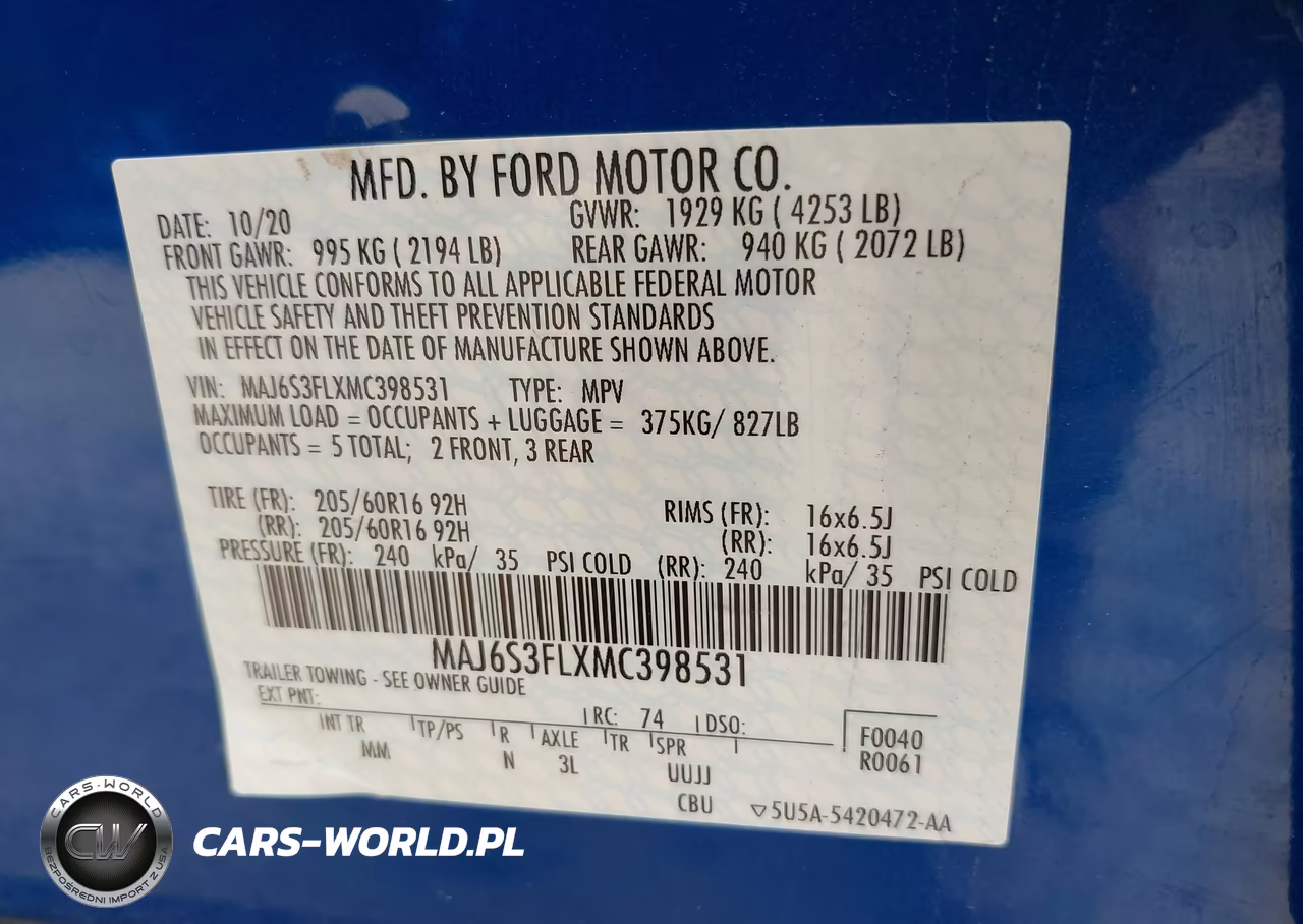 2021 Ford Ecosport S VIN:MAJ6S3FLXMC398531 - 9
