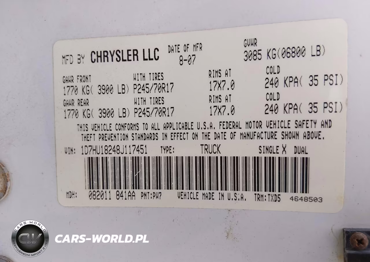 2008 Dodge Ram 1500 St-Sxt VIN:1D7HU18248J117451 - 9
