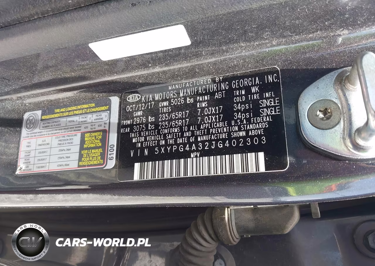 2018 Kia Sorento 2.4L Lx VIN:5XYPG4A32JG402303 - 9