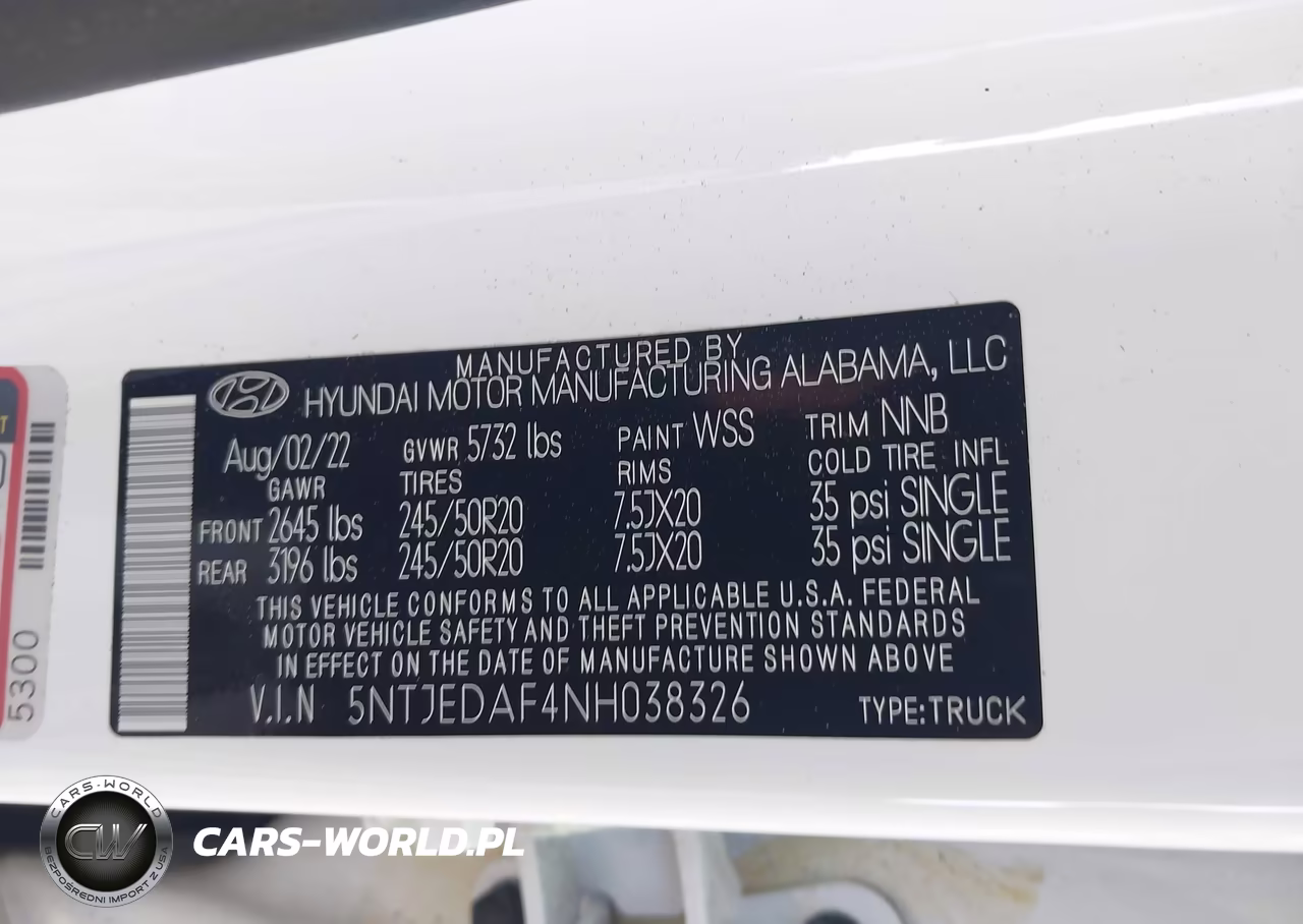 2022 Hyundai Santa Cruz Limited VIN:5NTJEDAF4NH038326 - 9