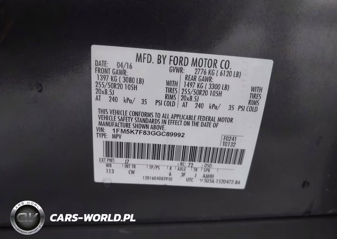 2016 Ford Explorer Limited VIN:1FM5K7F83GGC89992 - 9