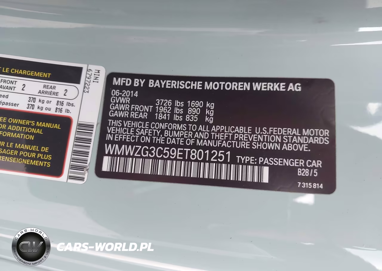 2014 Mini Clubman Cooper S VIN:WMWZG3C59ET801251 - 9