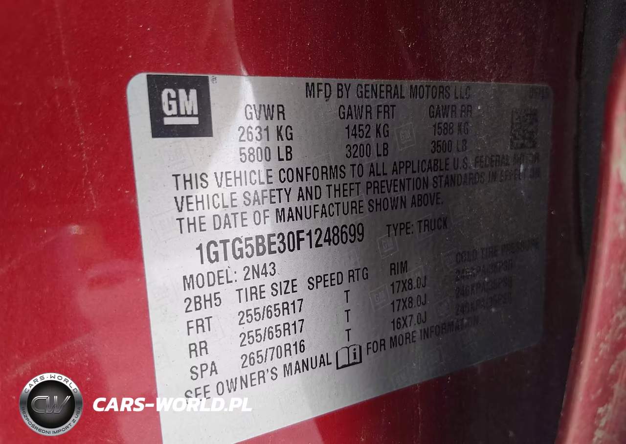 2015 GMC Canyon 2Wd Sle VIN:1GTG5BE30F1248699 - 9