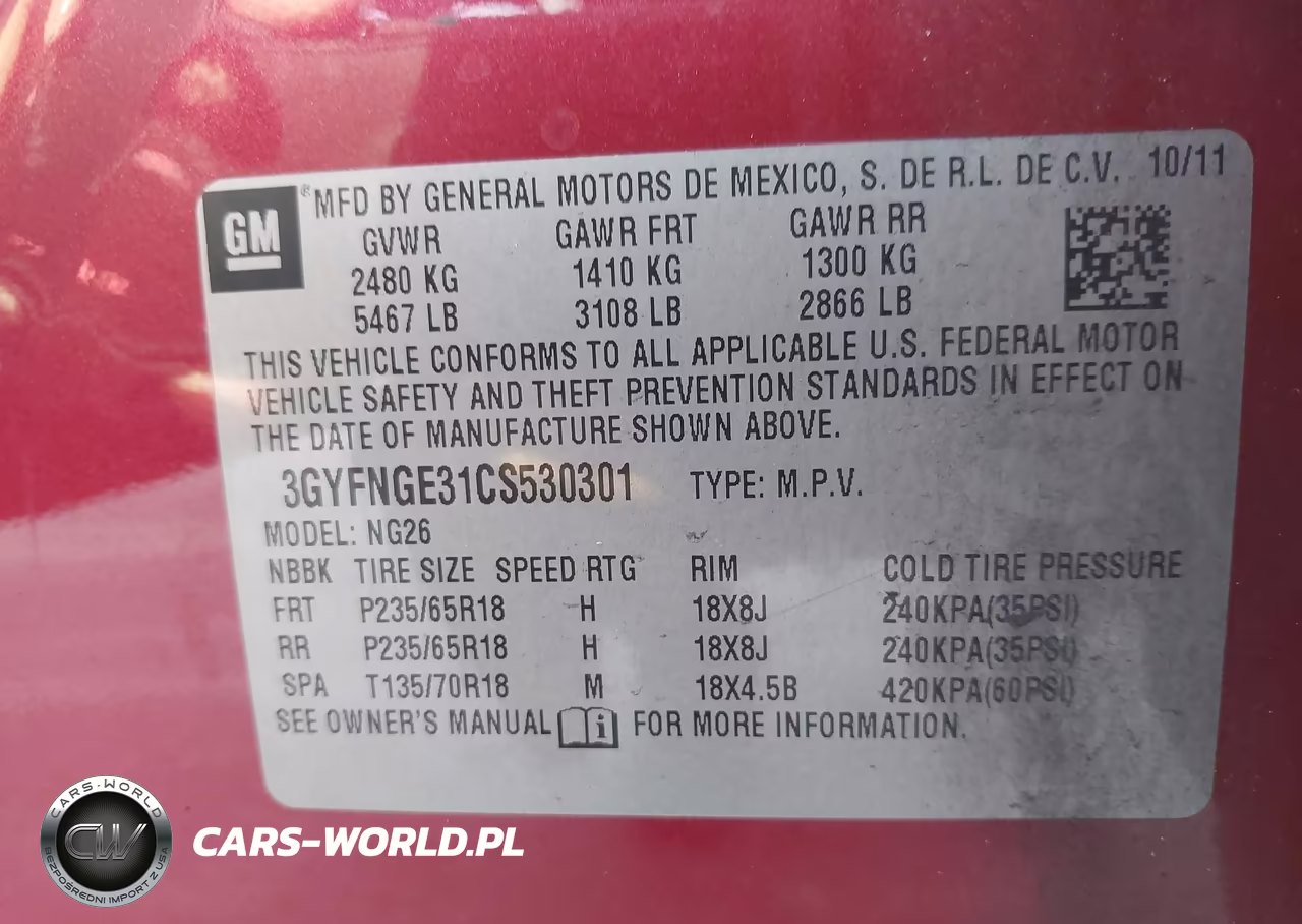 2012 Cadillac Srx Standard VIN:3GYFNGE31CS530301 - 9