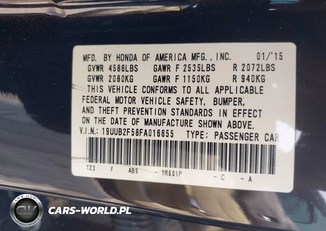 2015 Acura Tlx V6 Tech VIN:19UUB2F58FA016655 - 9