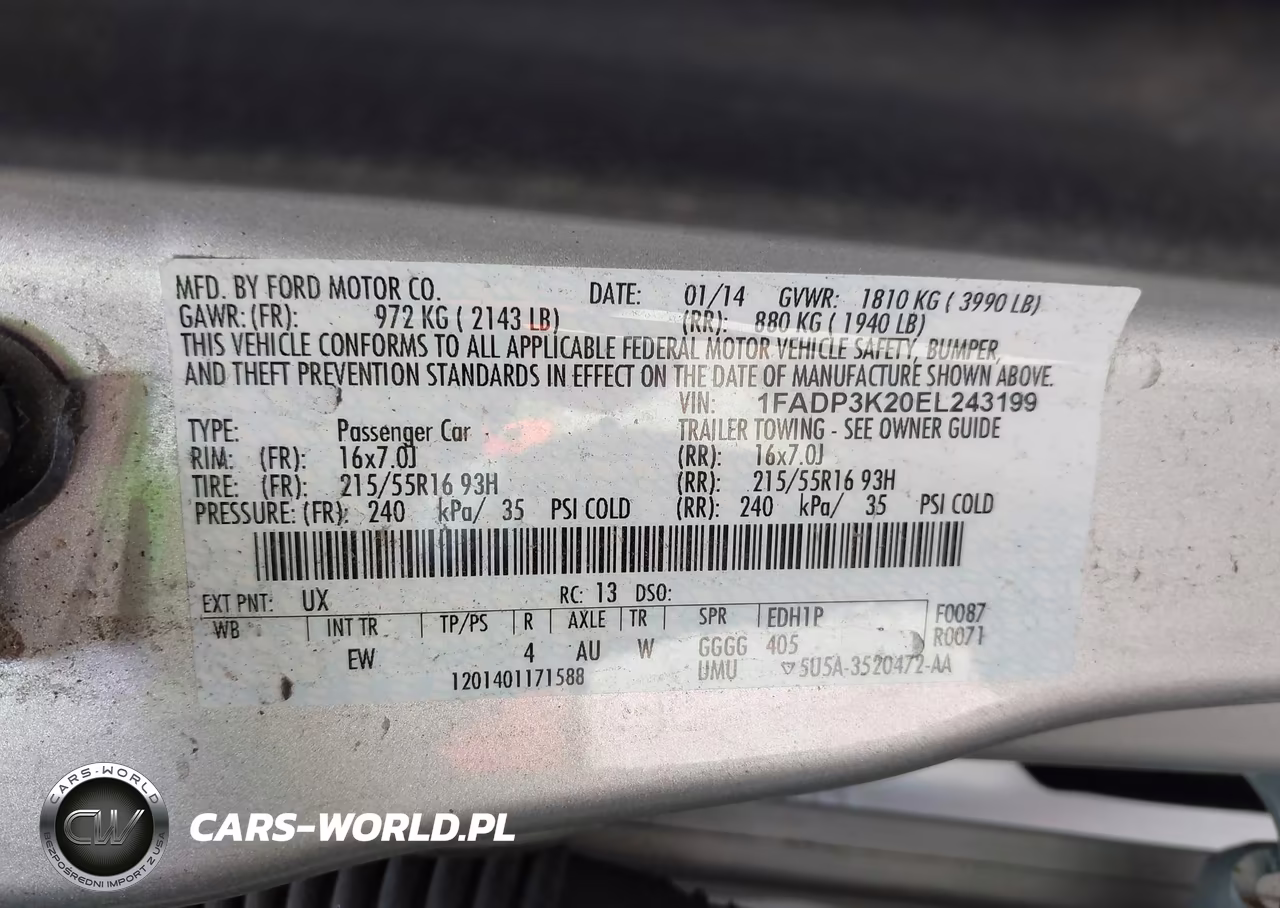 2014 Ford Focus Se VIN:1FADP3K20EL243199 - 9