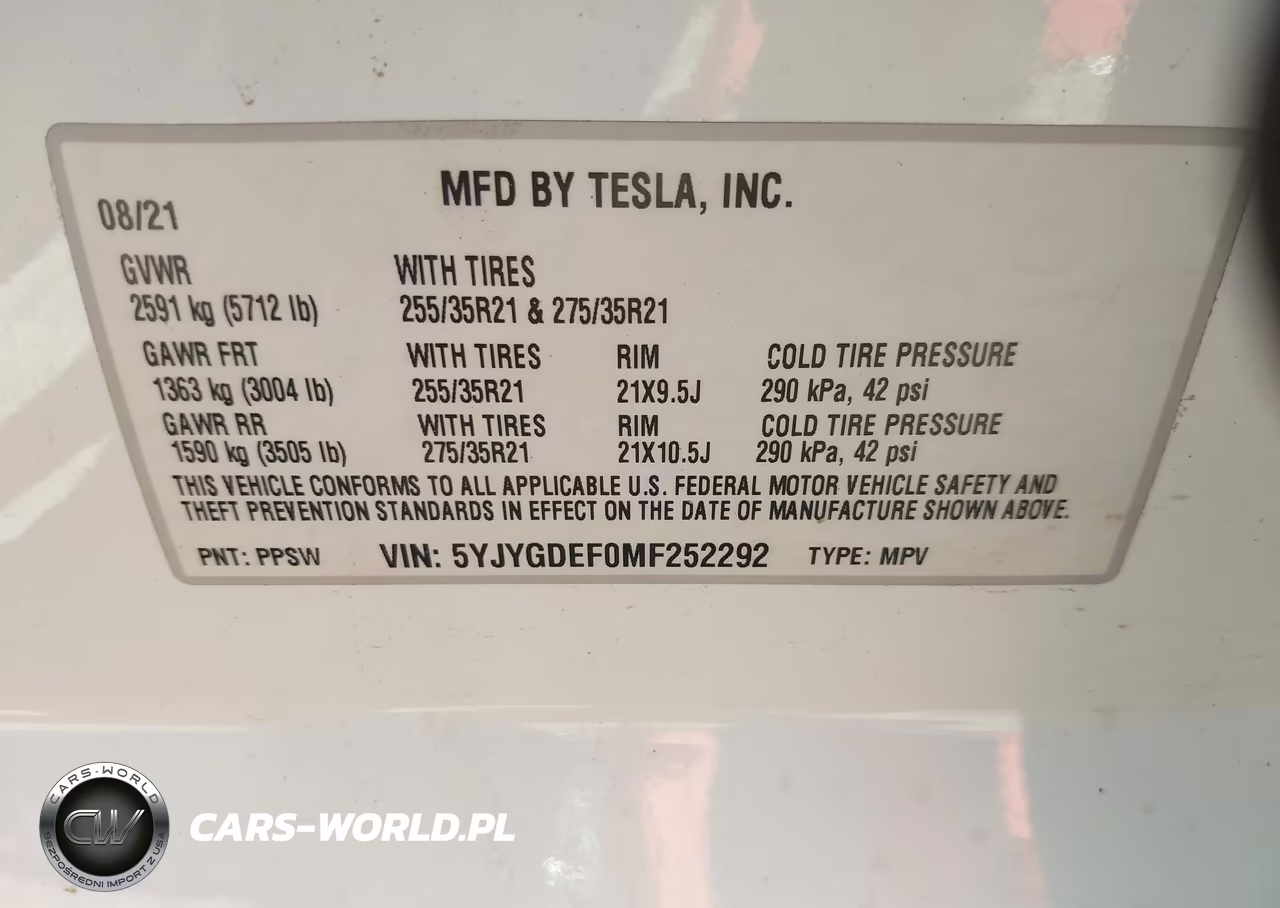 2021 Tesla Model Y Performance Dual Motor All-Wheel Drive VIN:5YJYGDEF0MF252292 - 9