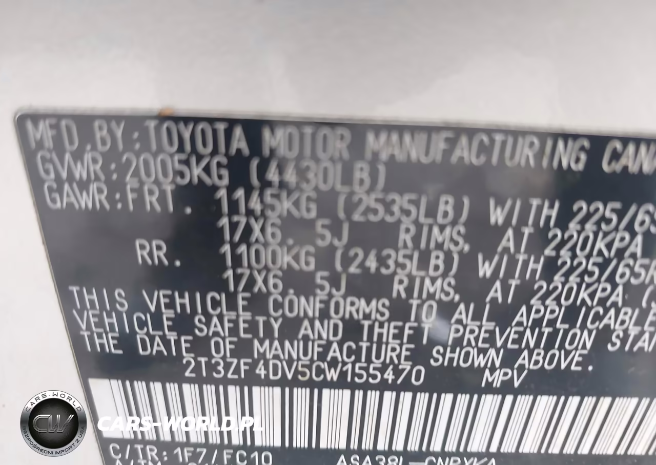 2012 Toyota Rav4 VIN:2T3ZF4DV5CW155470 - 9