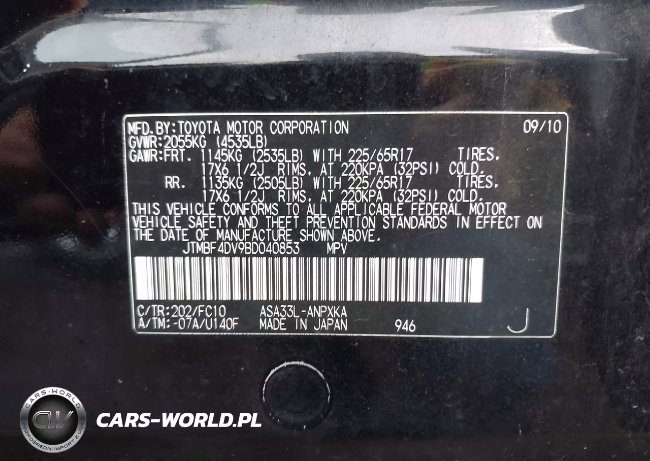 2011 Toyota Rav4 VIN:JTMBF4DV9BD040853 - 9