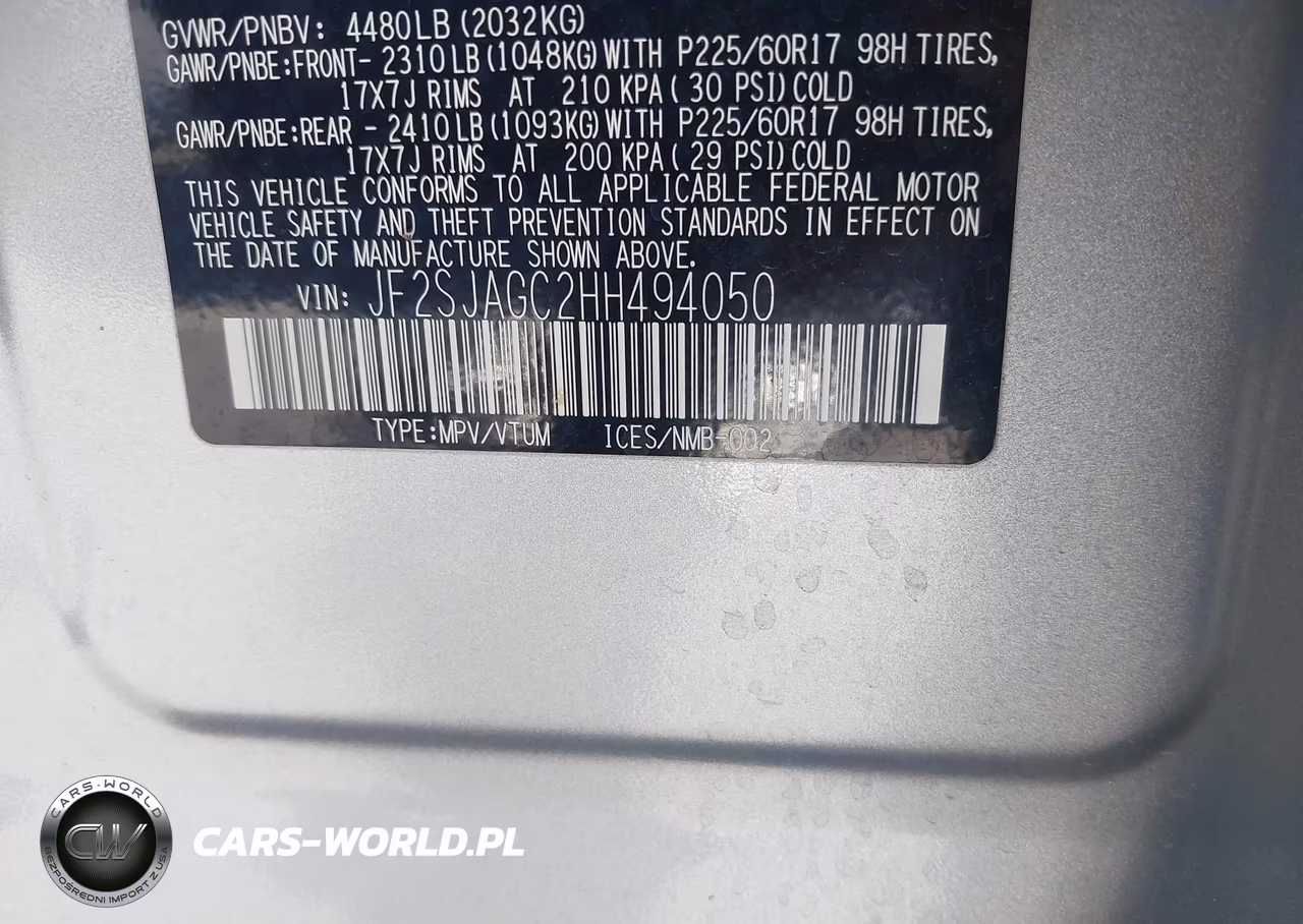 2017 Subaru Forester 2.5I Premium VIN:JF2SJAGC2HH494050 - 9
