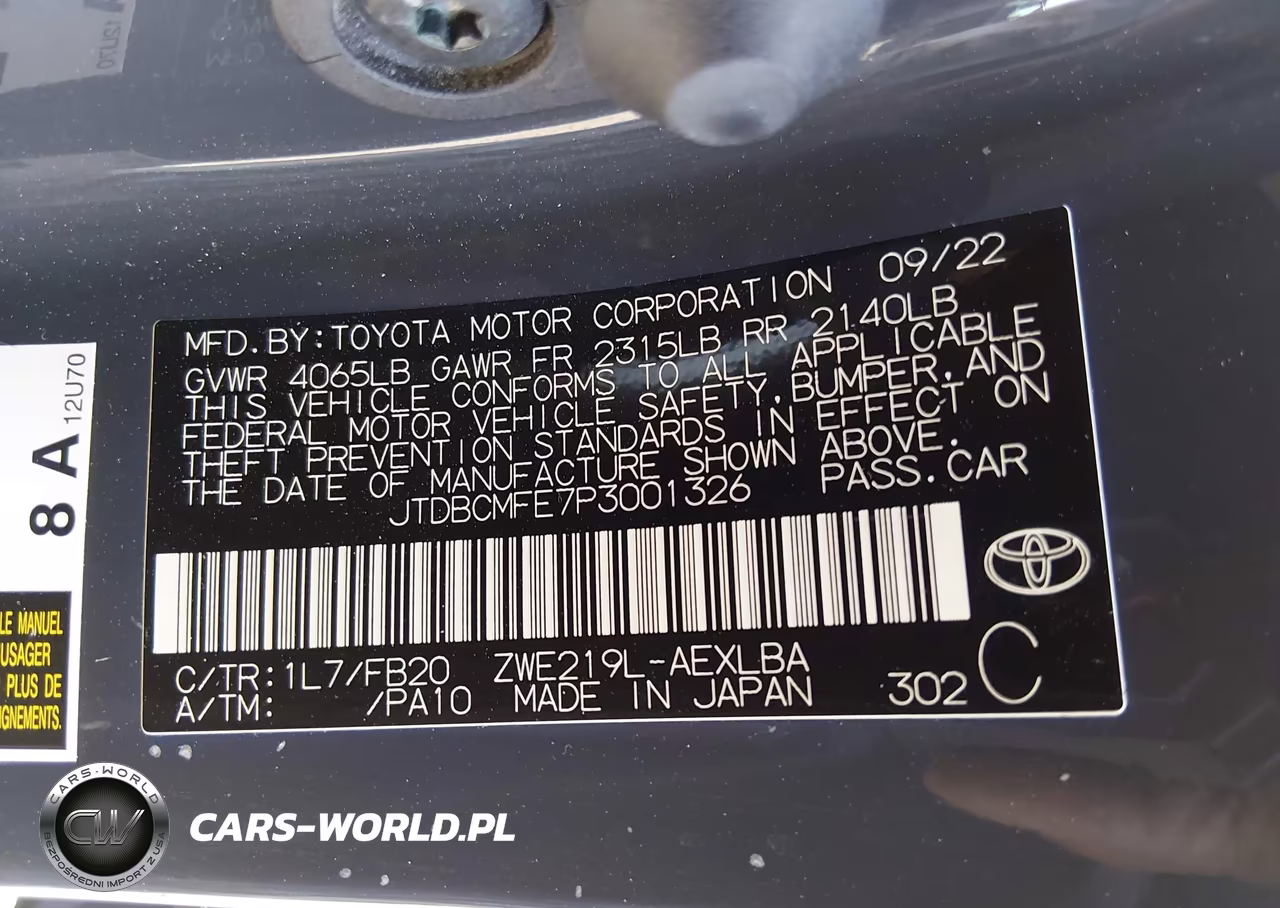 2023 Toyota Corolla Hybrid Le VIN:JTDBCMFE7P3001326 - 9