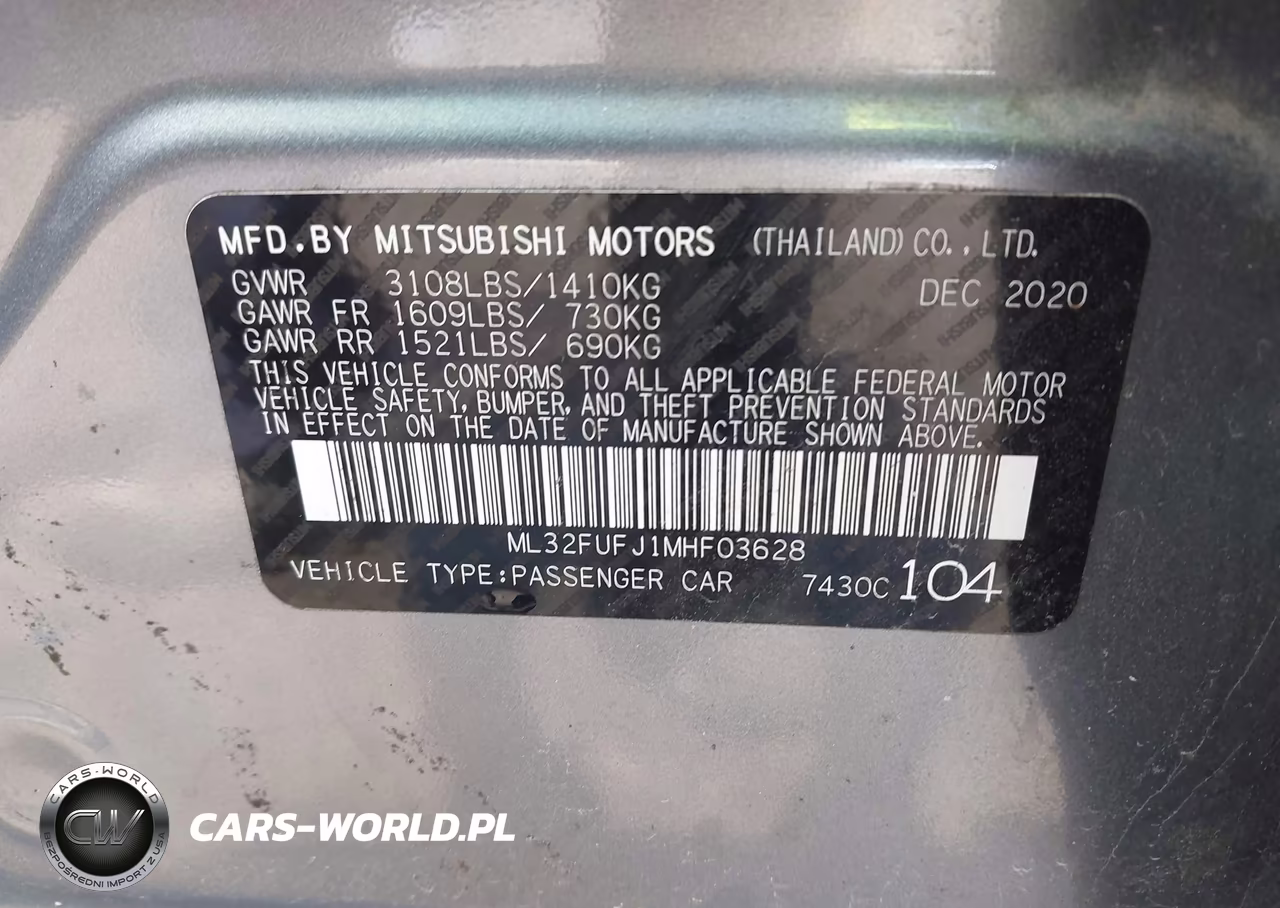 2021 Mitsubishi Mirage G4 Carbonite Edition-Es-Le VIN:ML32FUFJ1MHF03628 - 9