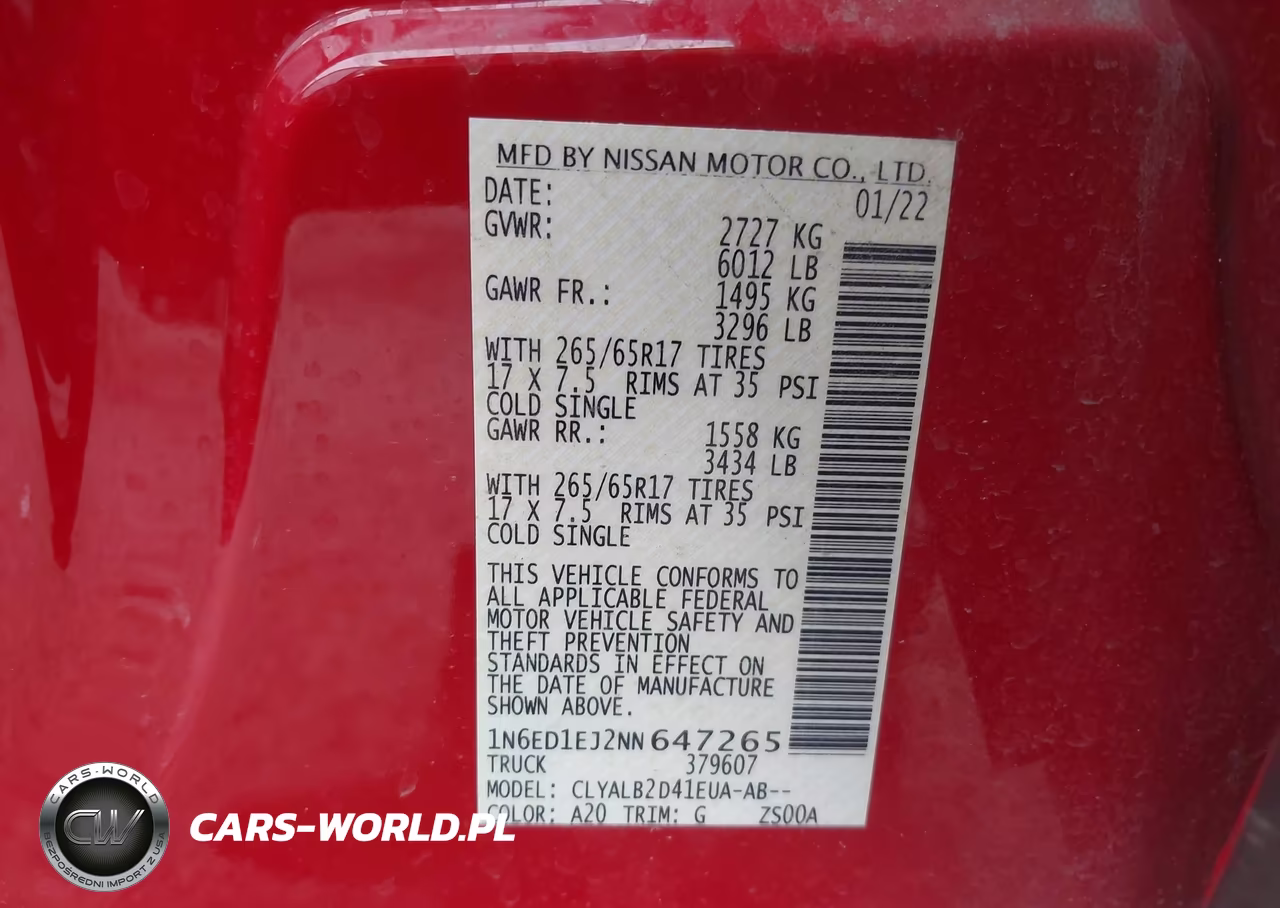 2022 Nissan Frontier Sv 4X2 VIN:1N6ED1EJ2NN647265 - 9