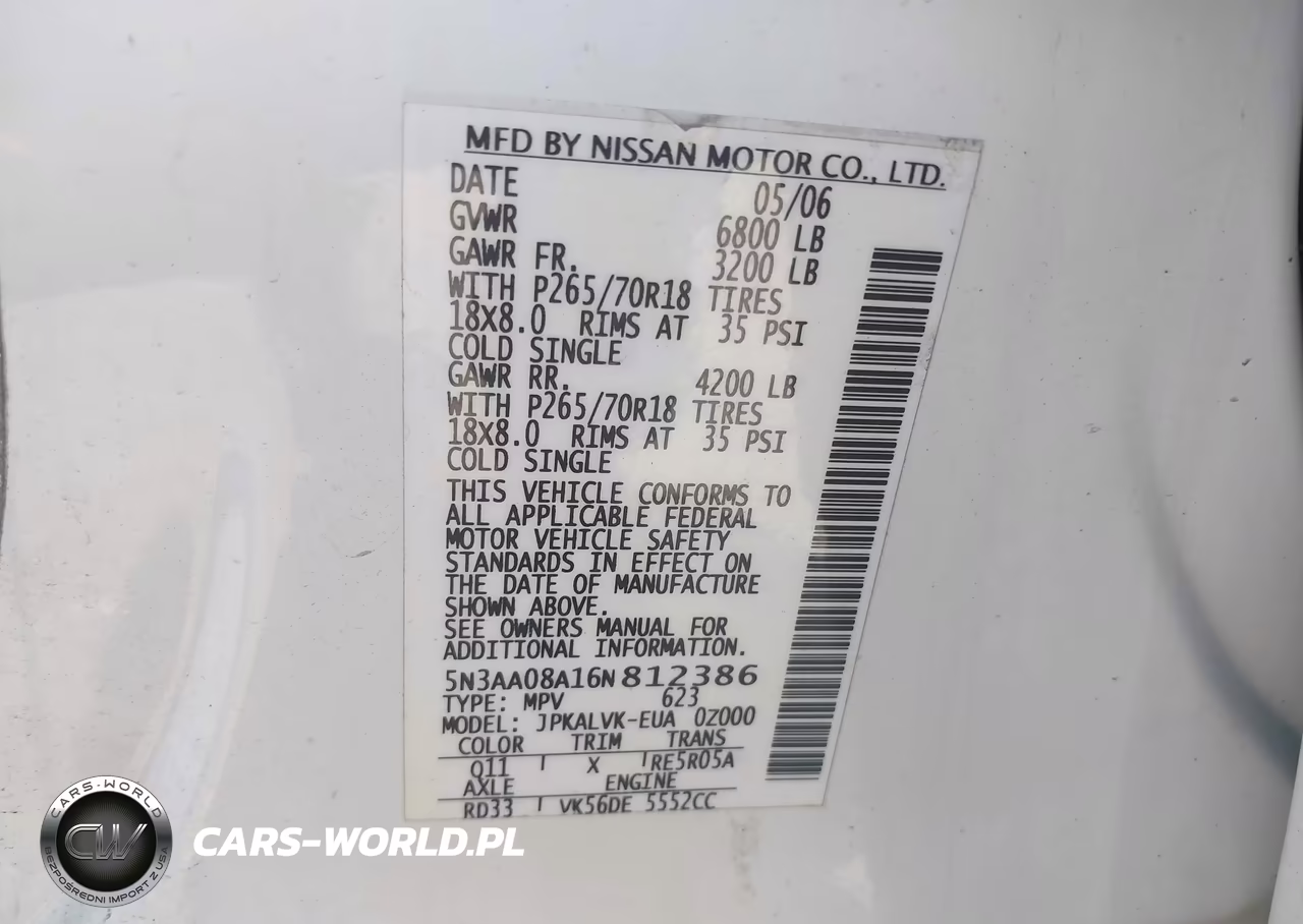2006 Infiniti Qx56 VIN:5N3AA08A16N812386 - 9