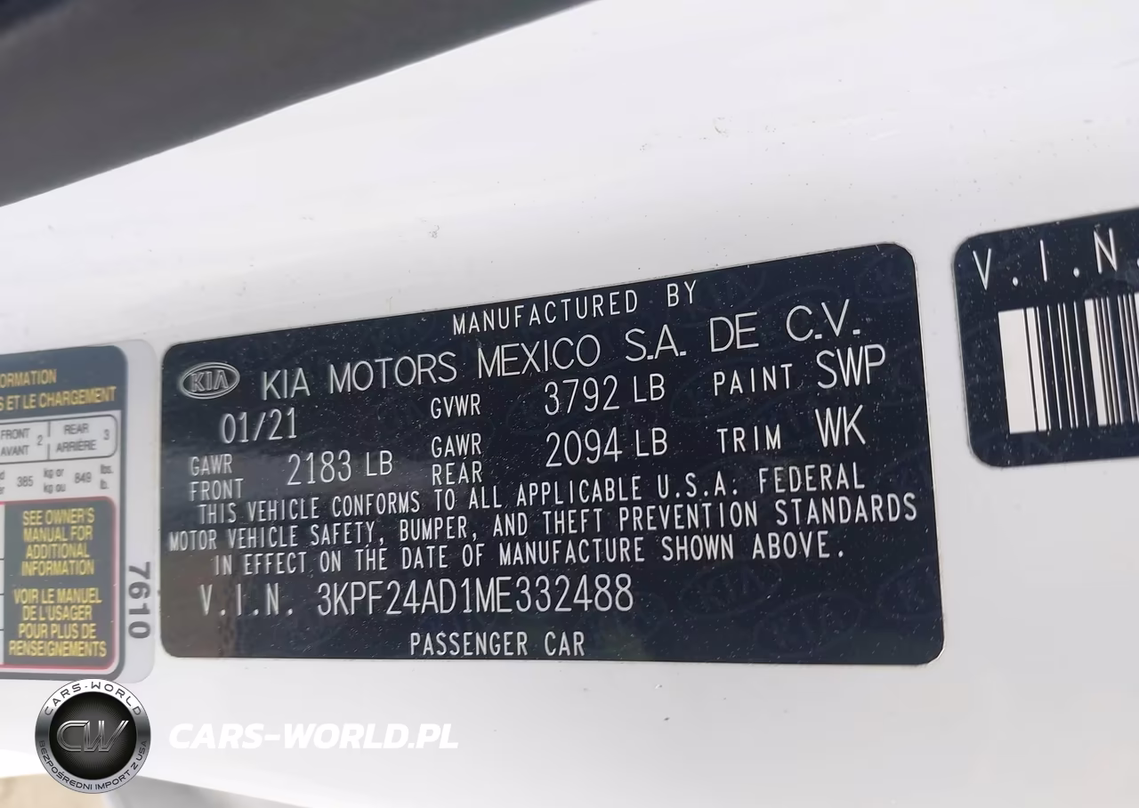 2021 Kia Forte Lxs VIN:3KPF24AD1ME332488 - 9