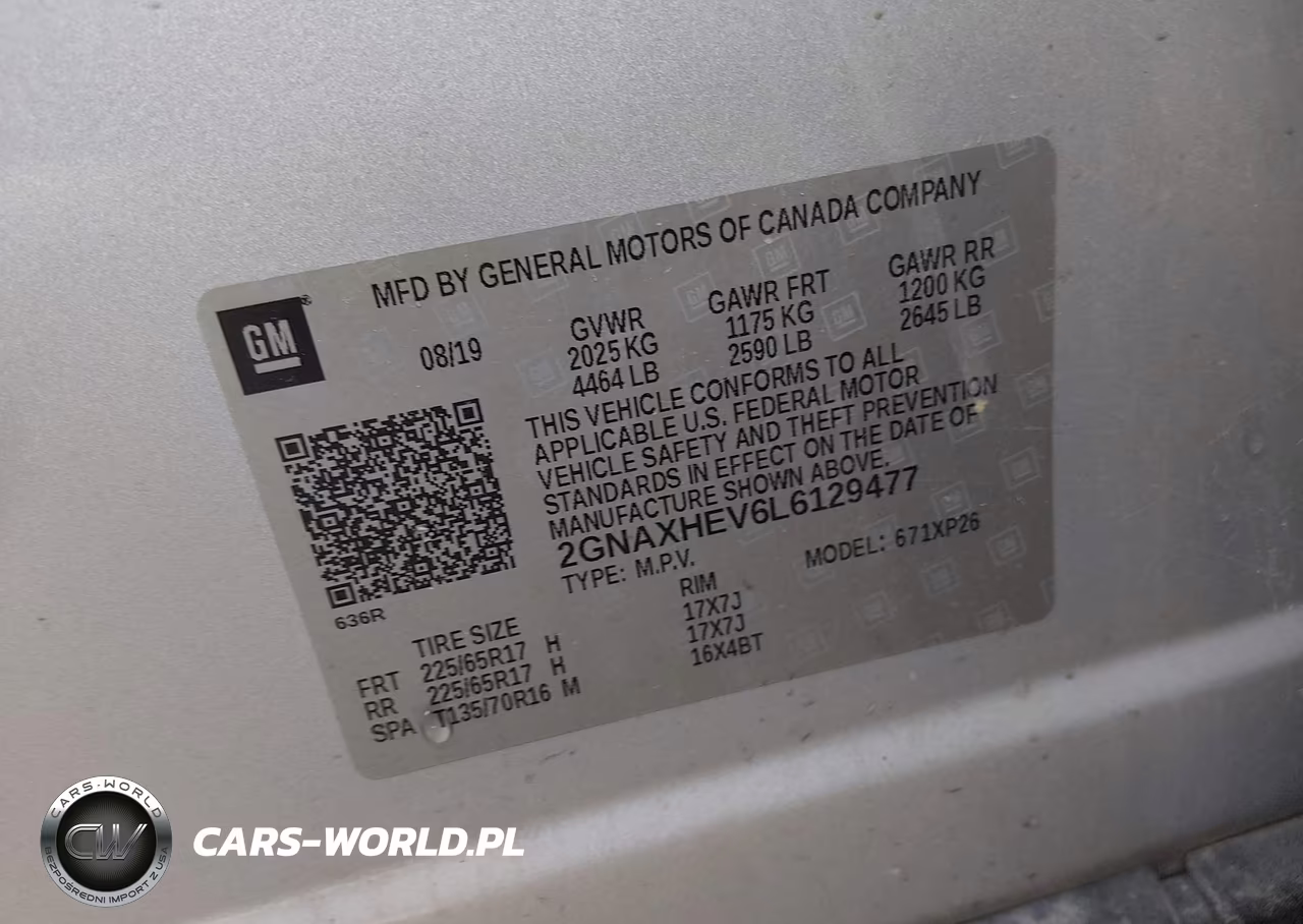 2020 Chevrolet Equinox Fwd Ls VIN:2GNAXHEV6L6129477 - 9