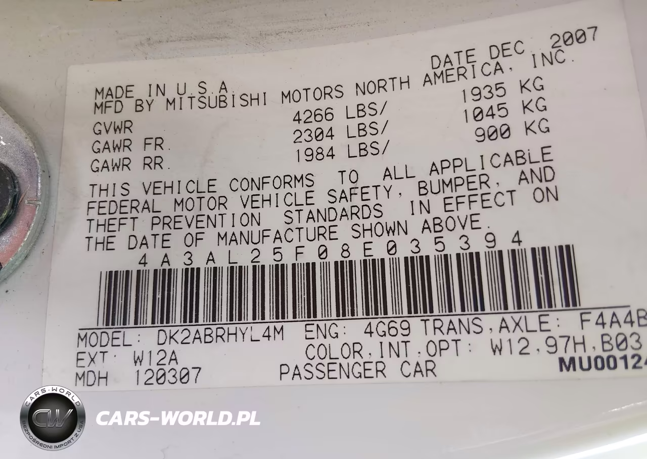 2008 Mitsubishi Eclipse Spyder Gs VIN:4A3AL25F08E035394 - 9