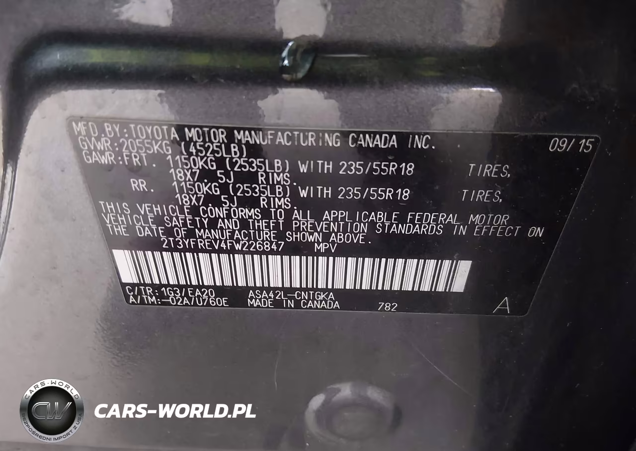2015 Toyota Rav4 Limited VIN:2T3YFREV4FW226847 - 9