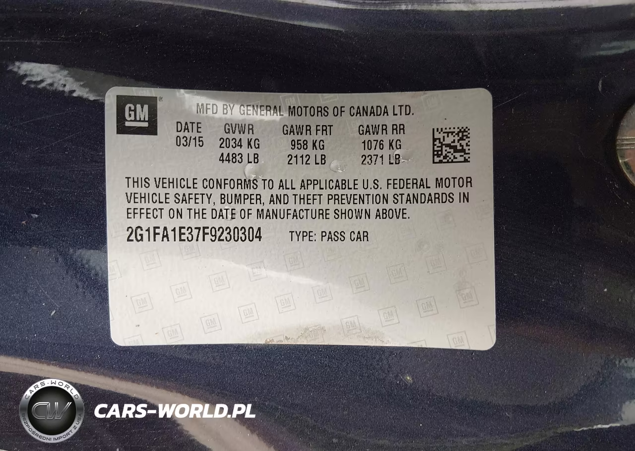2015 Chevrolet Camaro 1Ls VIN:2G1FA1E37F9230304 - 9