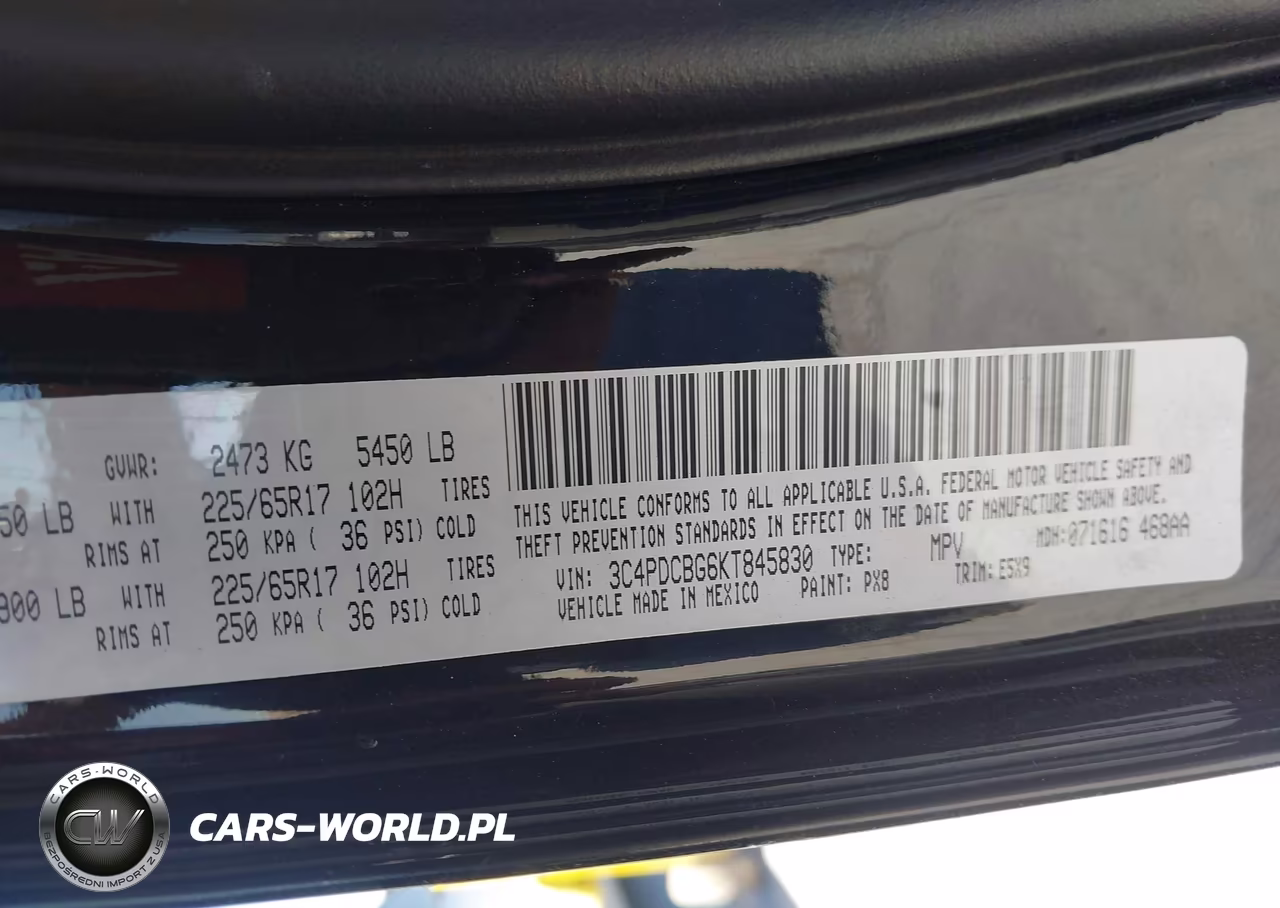 2019 Dodge Journey Se VIN:3C4PDCBG6KT845830 - 9