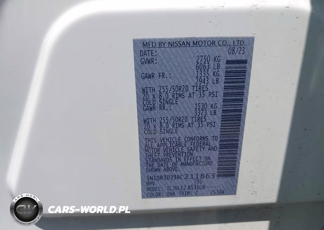 2024 Nissan Pathfinder Platinum 4Wd VIN:5N1DR3DJ9RC211863 - 9